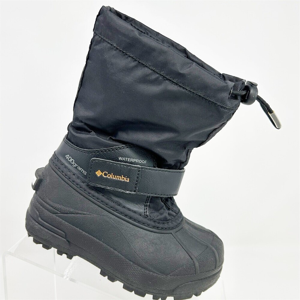 Columbia Powderbug Forty Kids Snow Boots Black Waterproof Insulated Winter 11